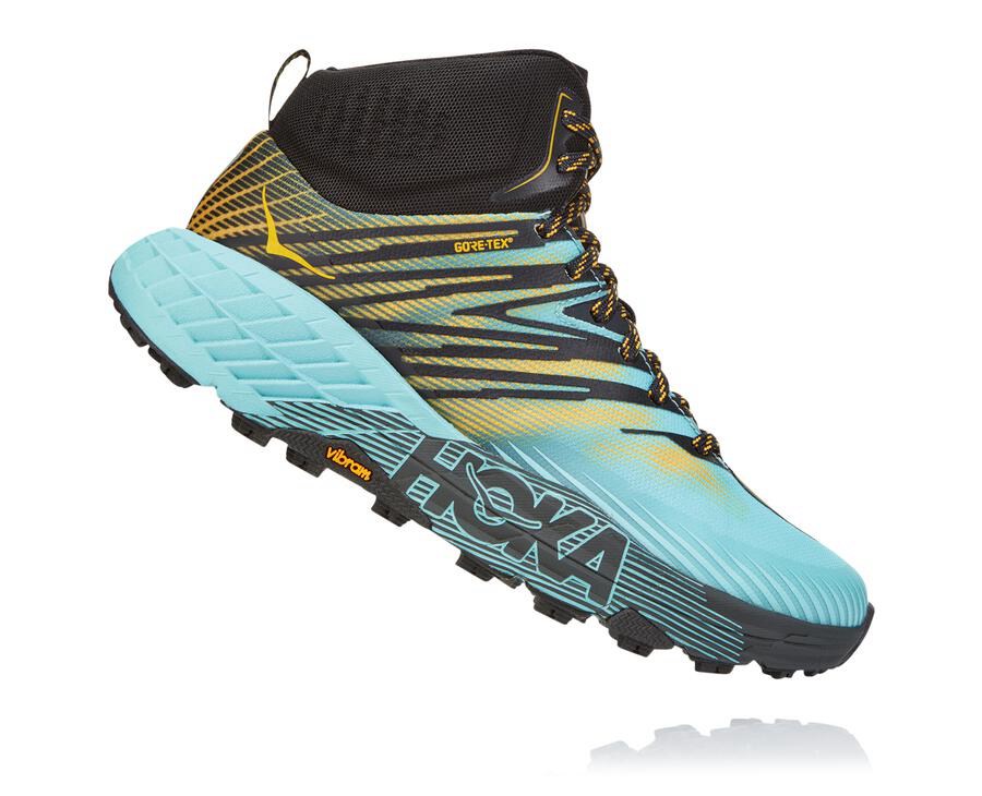 Hoka One One Trail Schoenen Dames - Speedgoat Mid Gore-Tex 2 - Blauw - BA4301795